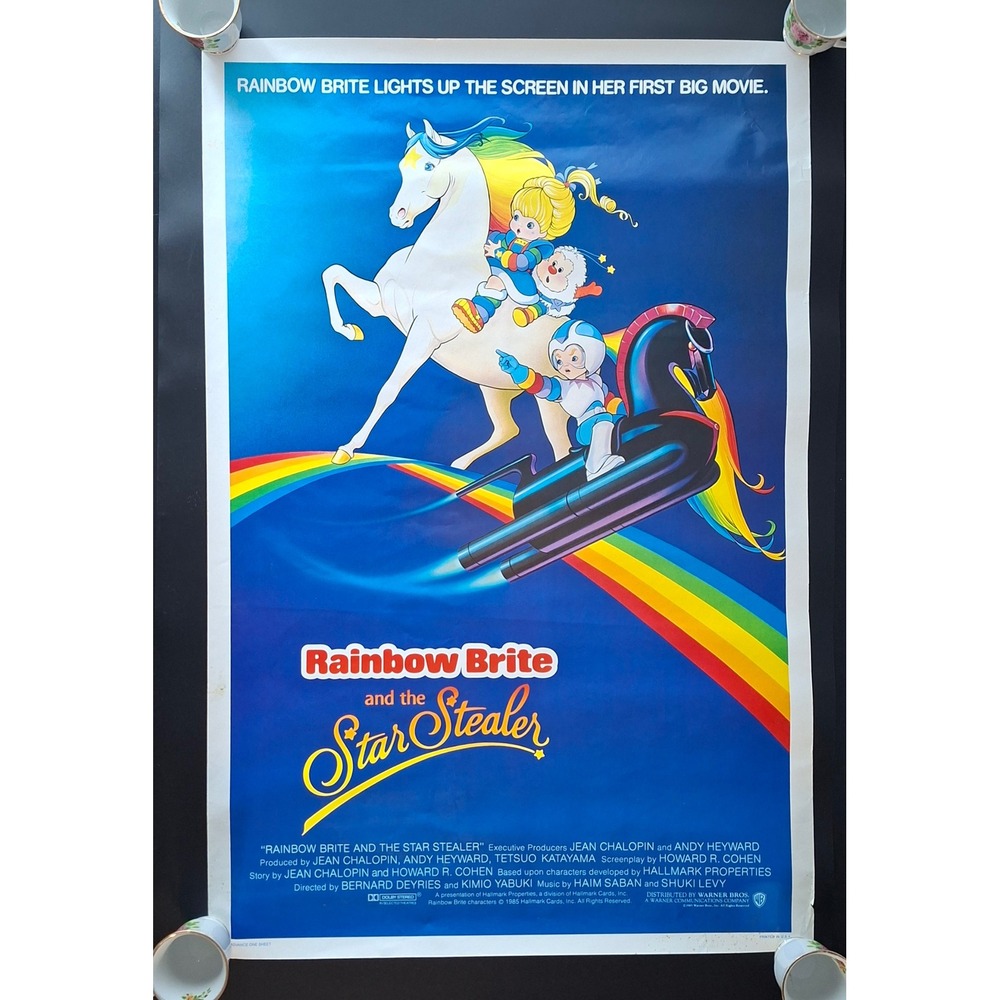 1985 Rainbow Brite Star Stealer Advance One Sheet Movie Poster 27x41 Original